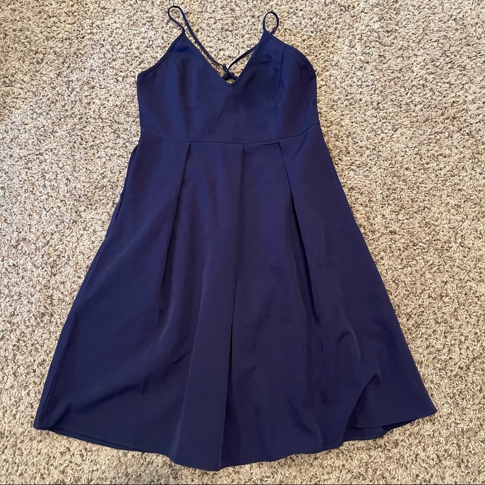 Elia Cher Deep V Crisscross Cocktail Dress - Picture 3 of 7